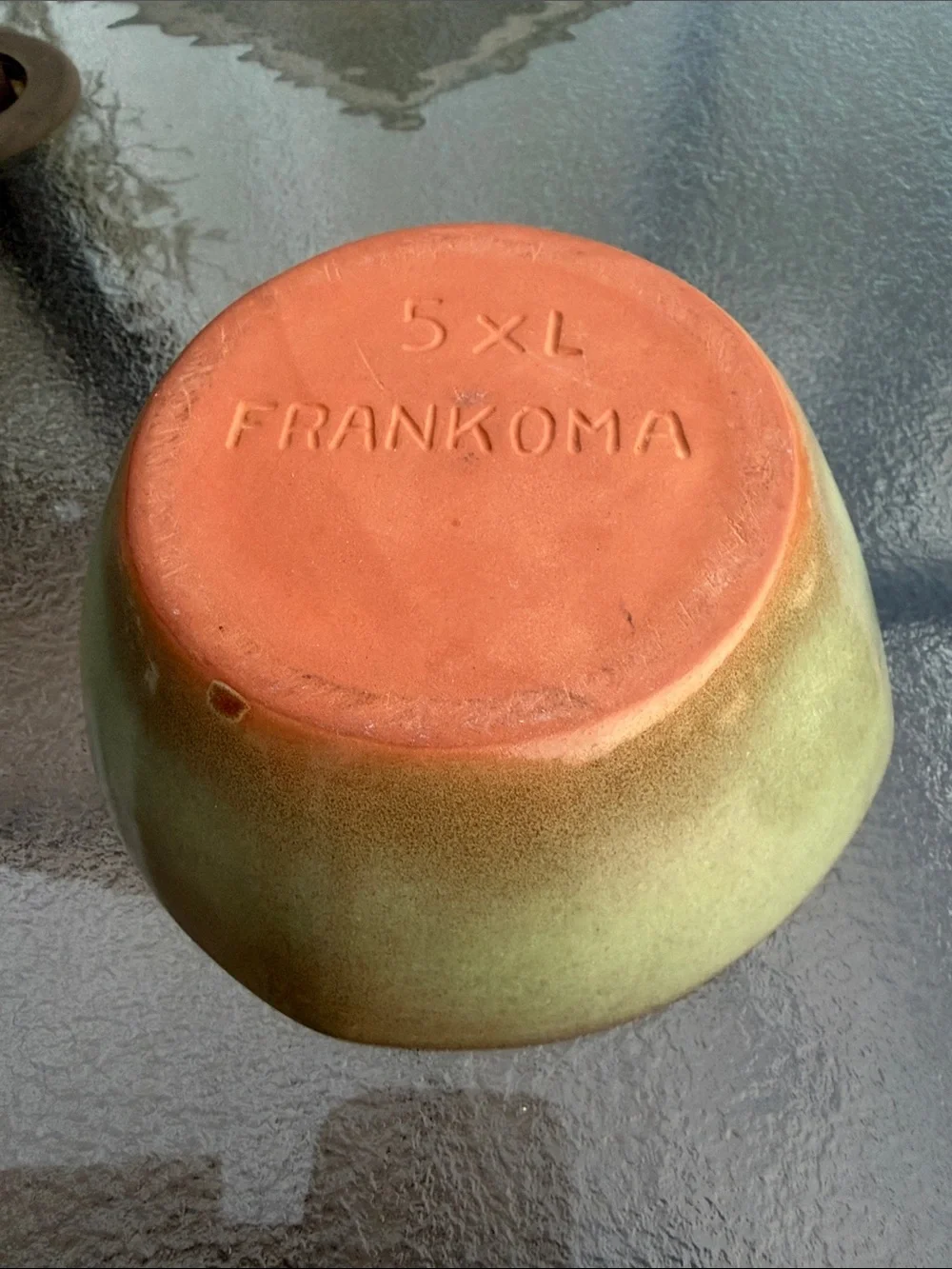 Frankoma Green and Brown Lidded Serving Bowl